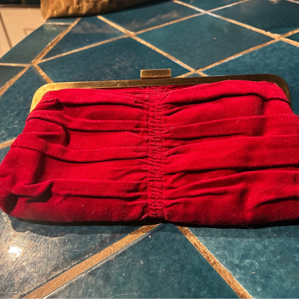 Elegant Burgundy Clutch Bag